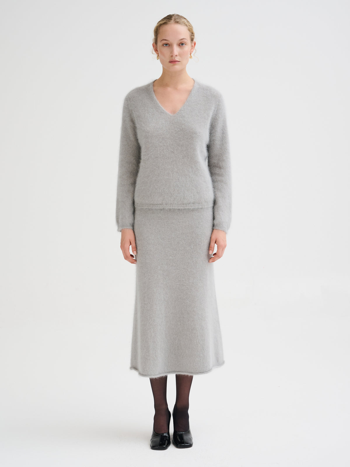 Angora midi skirt