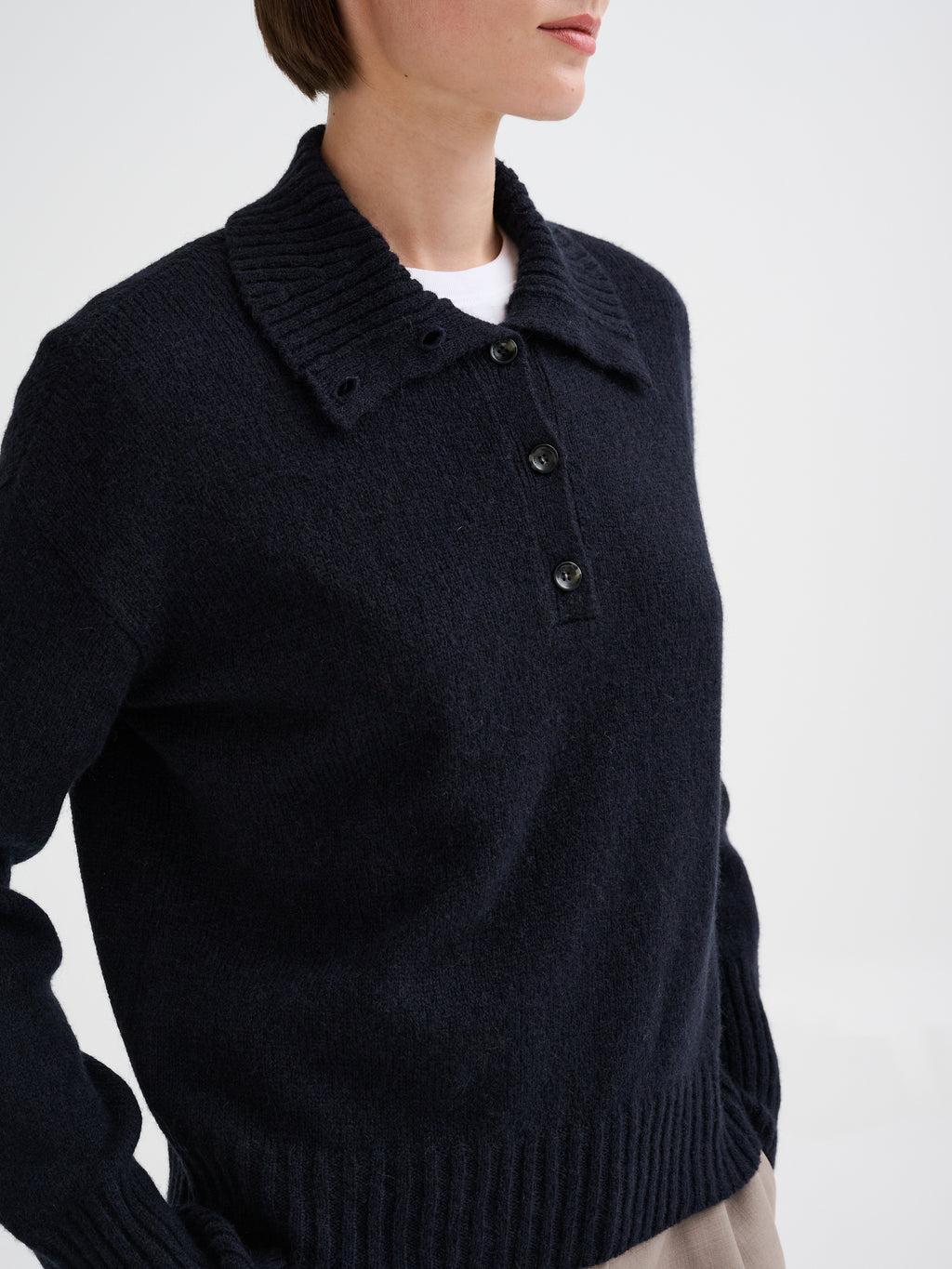 Wool and camel polo