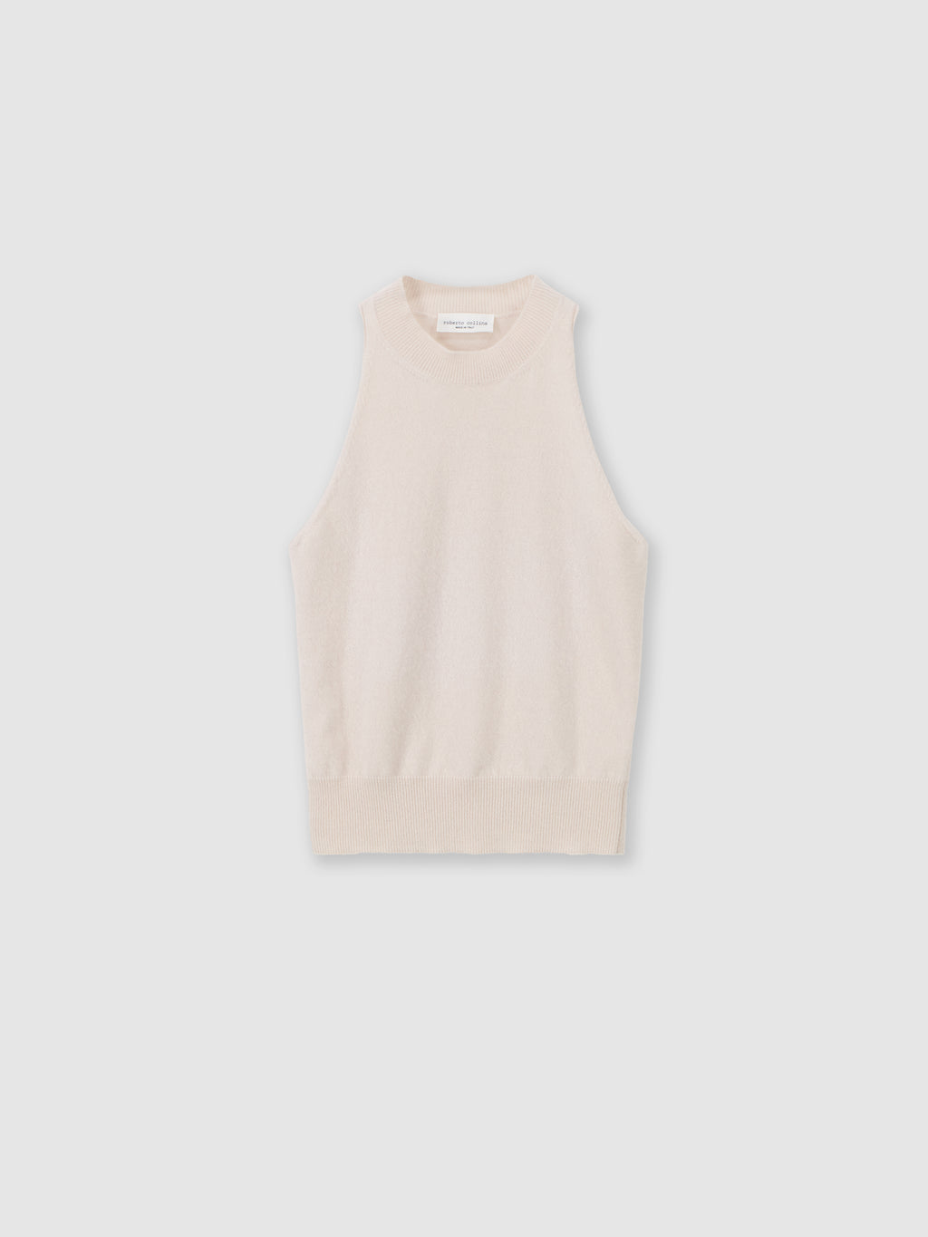 Merino wool and cashmere halter-neck top