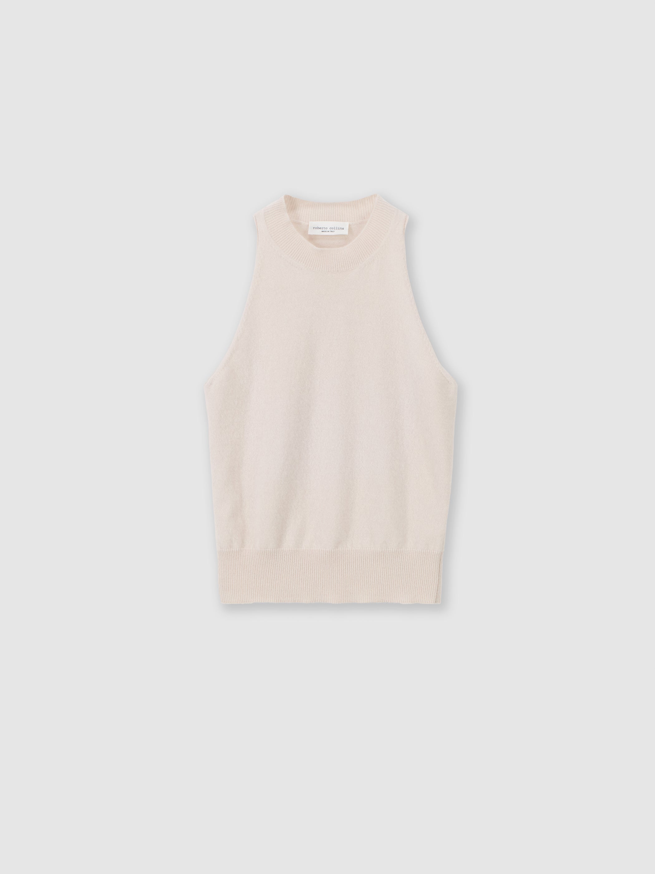 Merino wool and cashmere halter-neck top