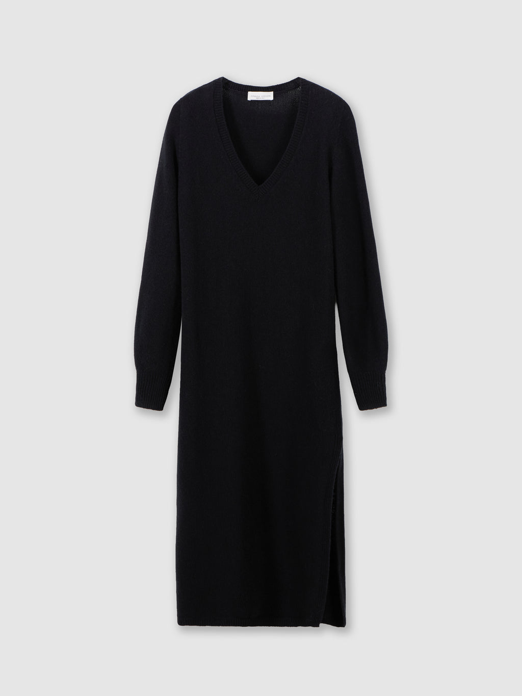 Merino wool and cashmere V-neck dress