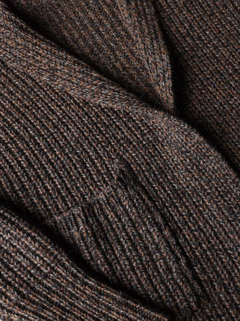 Mouliné hooded belted cardigan