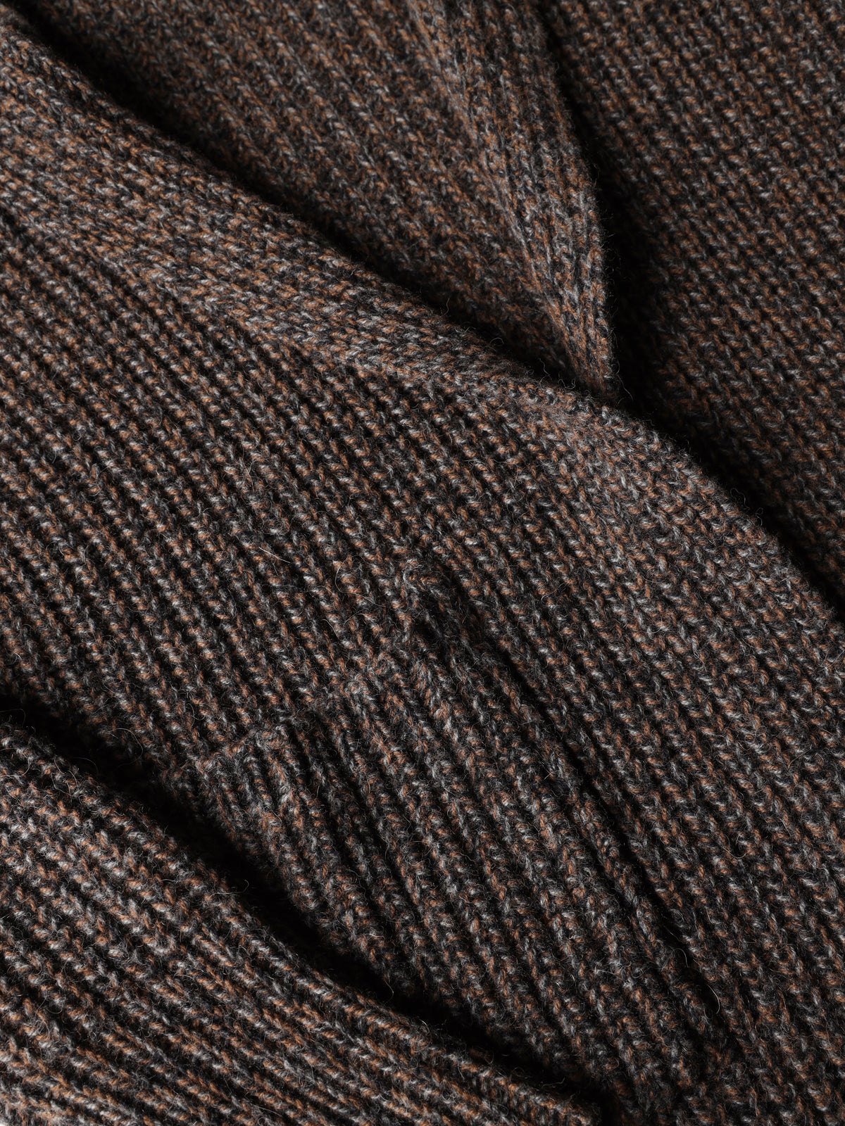 Mouliné hooded belted cardigan