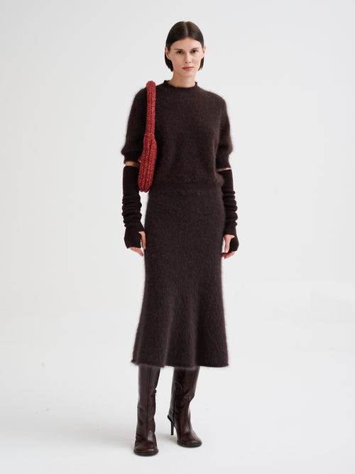 Cashmere and silk fingerless long  arm warmers