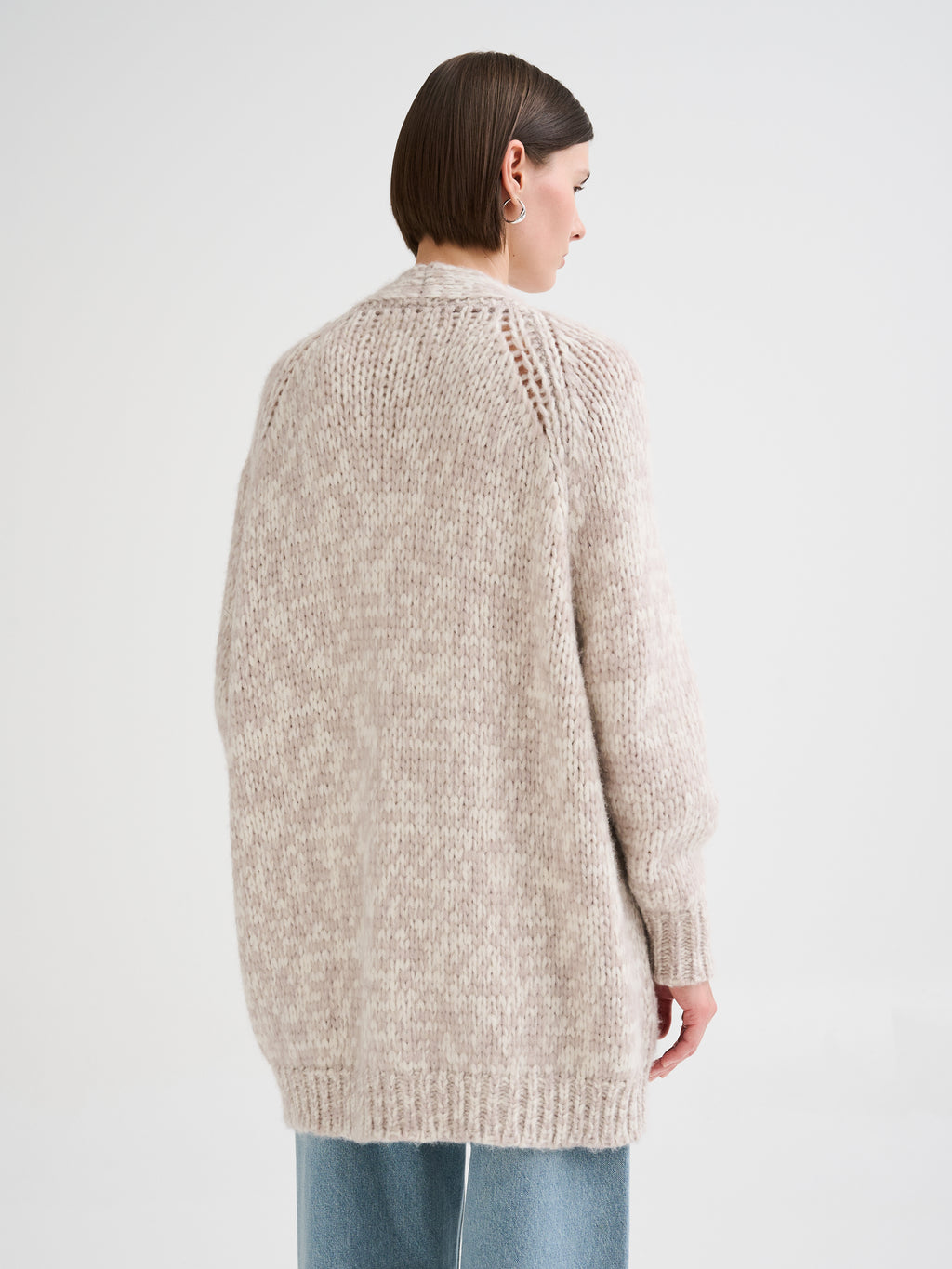 Chunky mouliné cardigan
