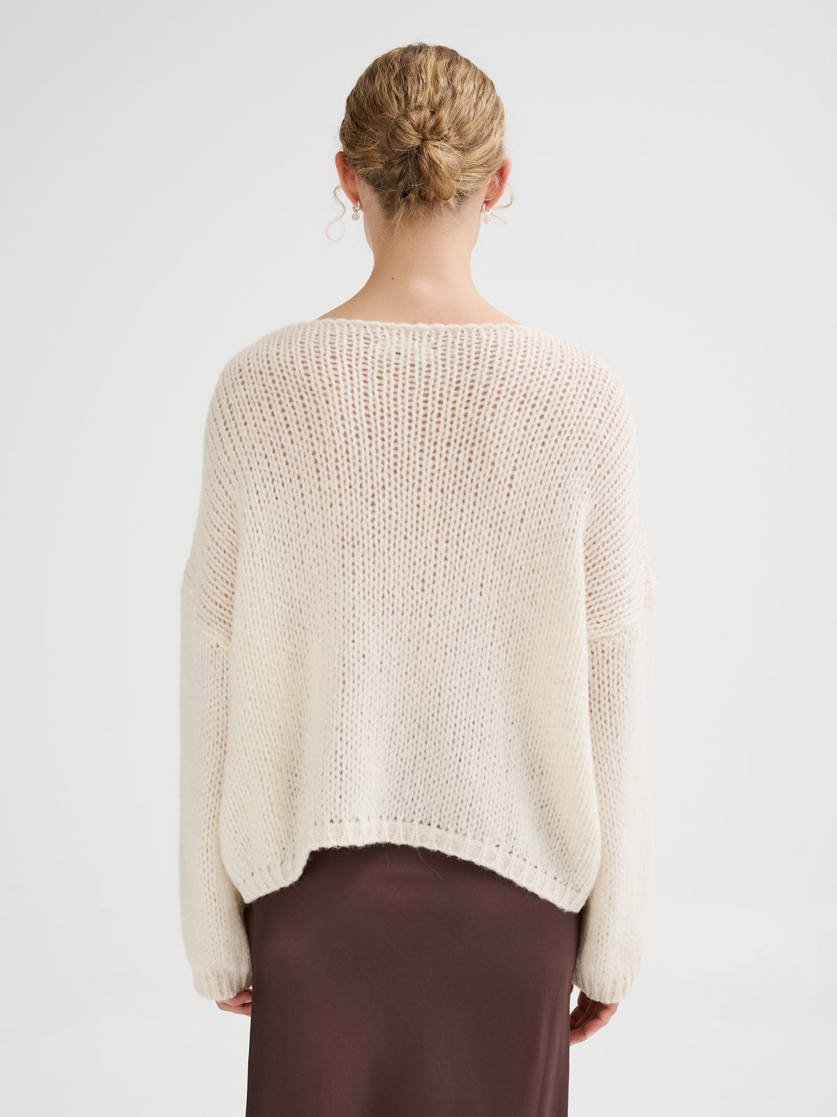 Baby alpaca boat-neck sweater