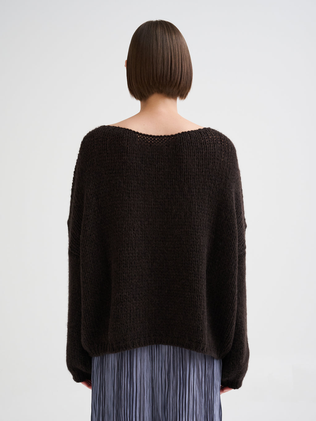 Baby alpaca boat-neck sweater