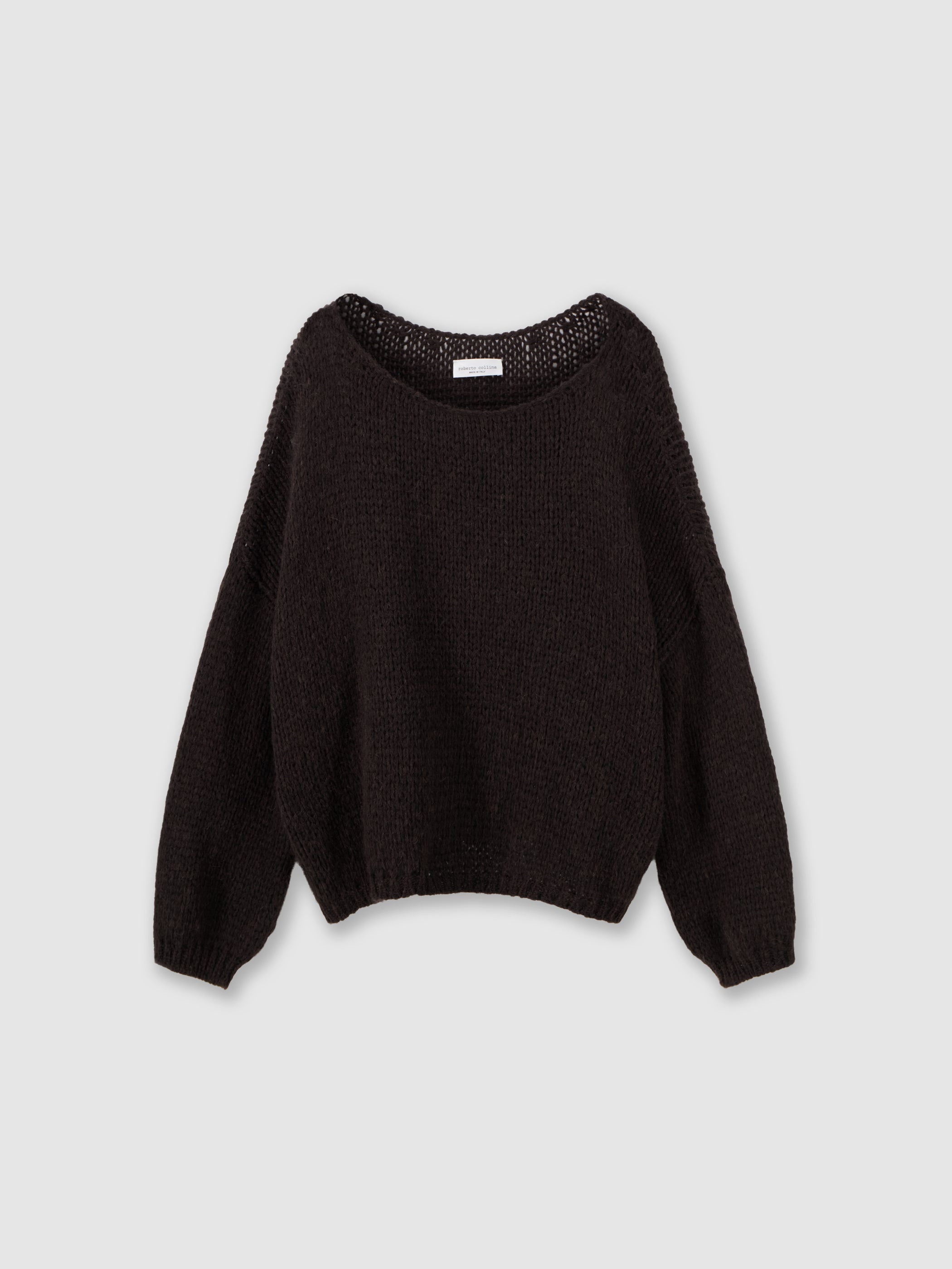 Baby alpaca boat-neck sweater