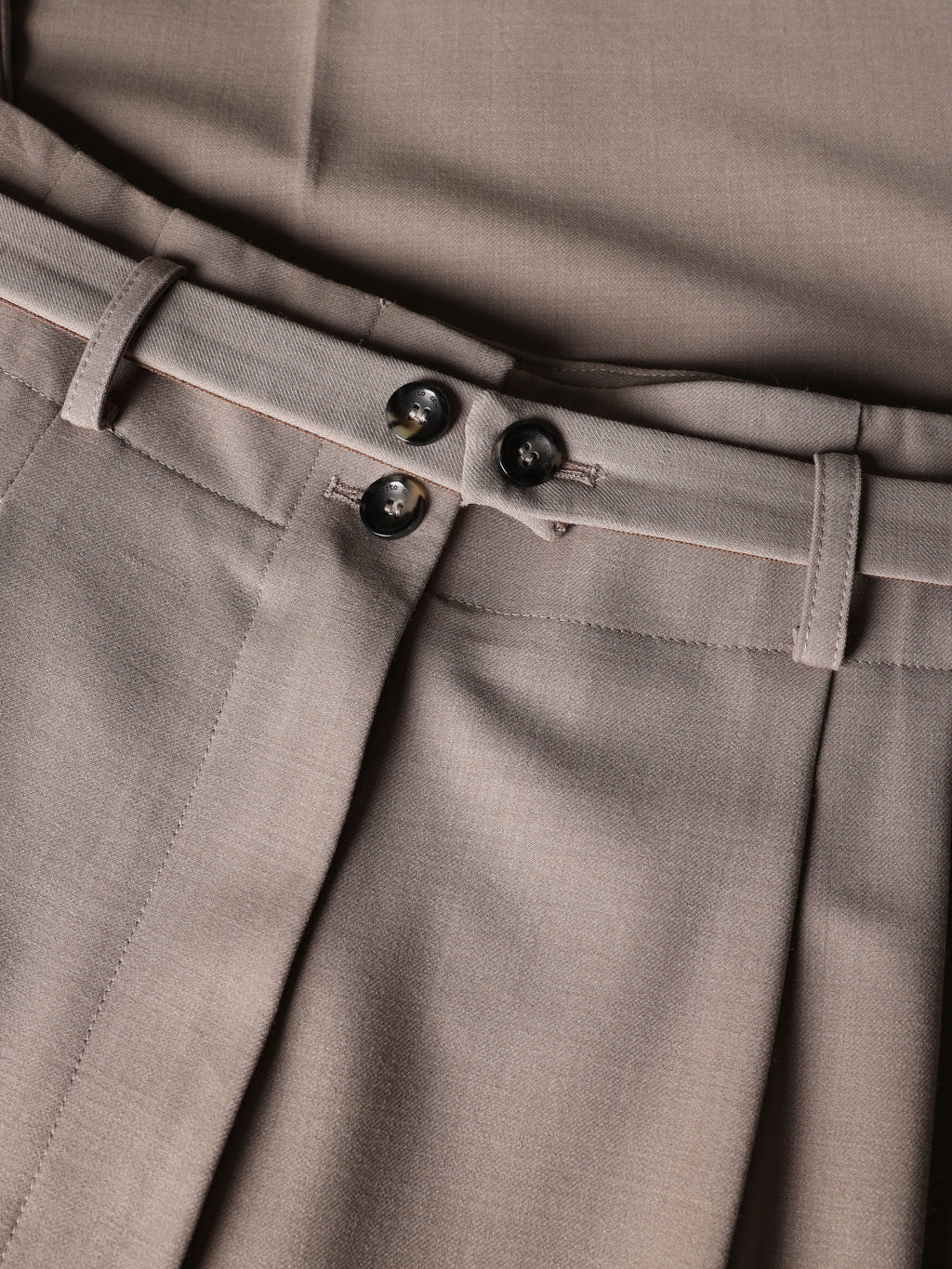 Wide-leg pleated trousers
