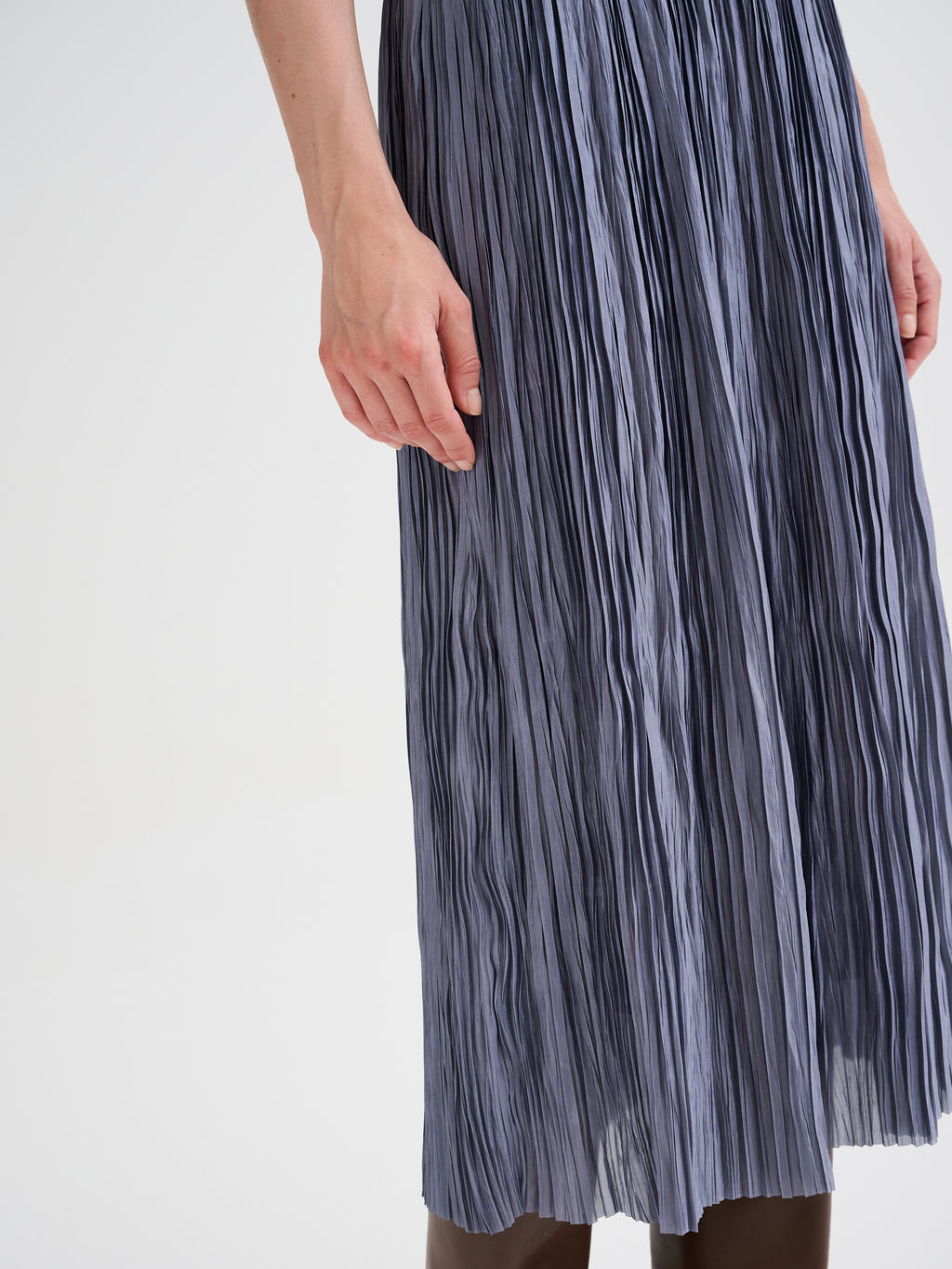 Pleated midi skirt