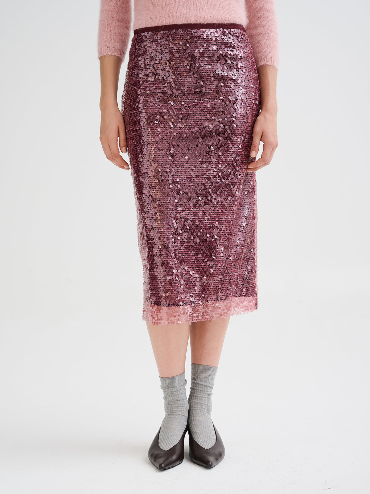 Midi sequin skirt