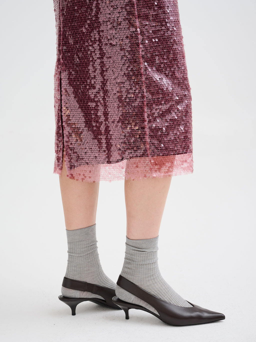 Midi sequin skirt