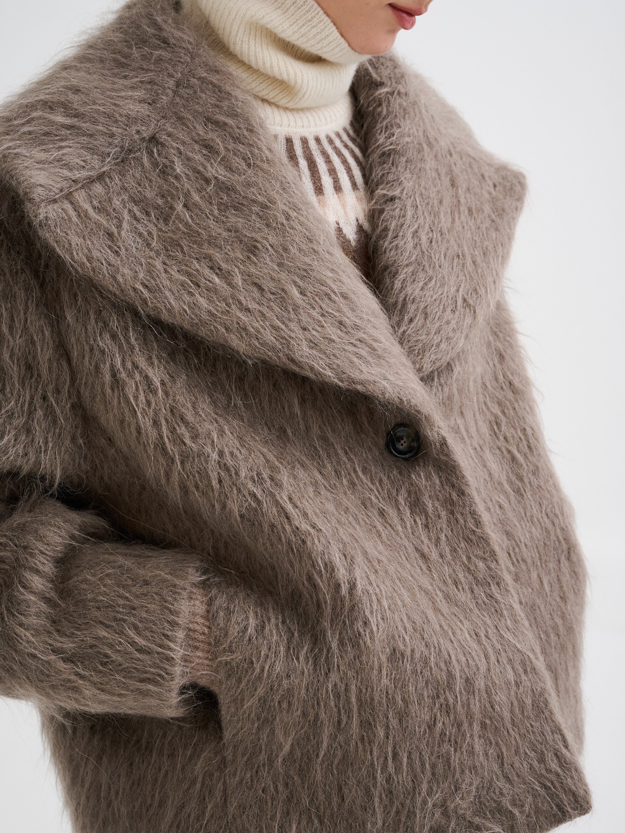Wool, alpaca and mohair caban