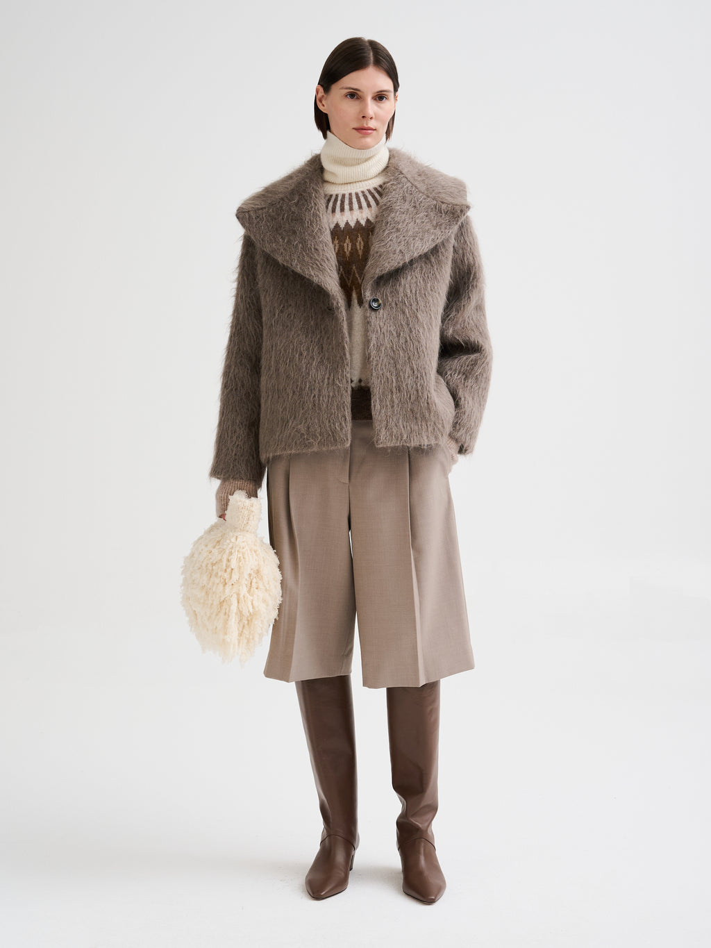 Wool, alpaca and mohair caban