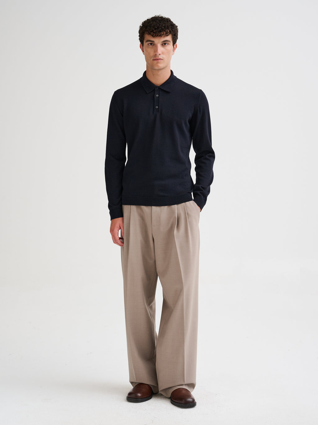 Merino wool polo