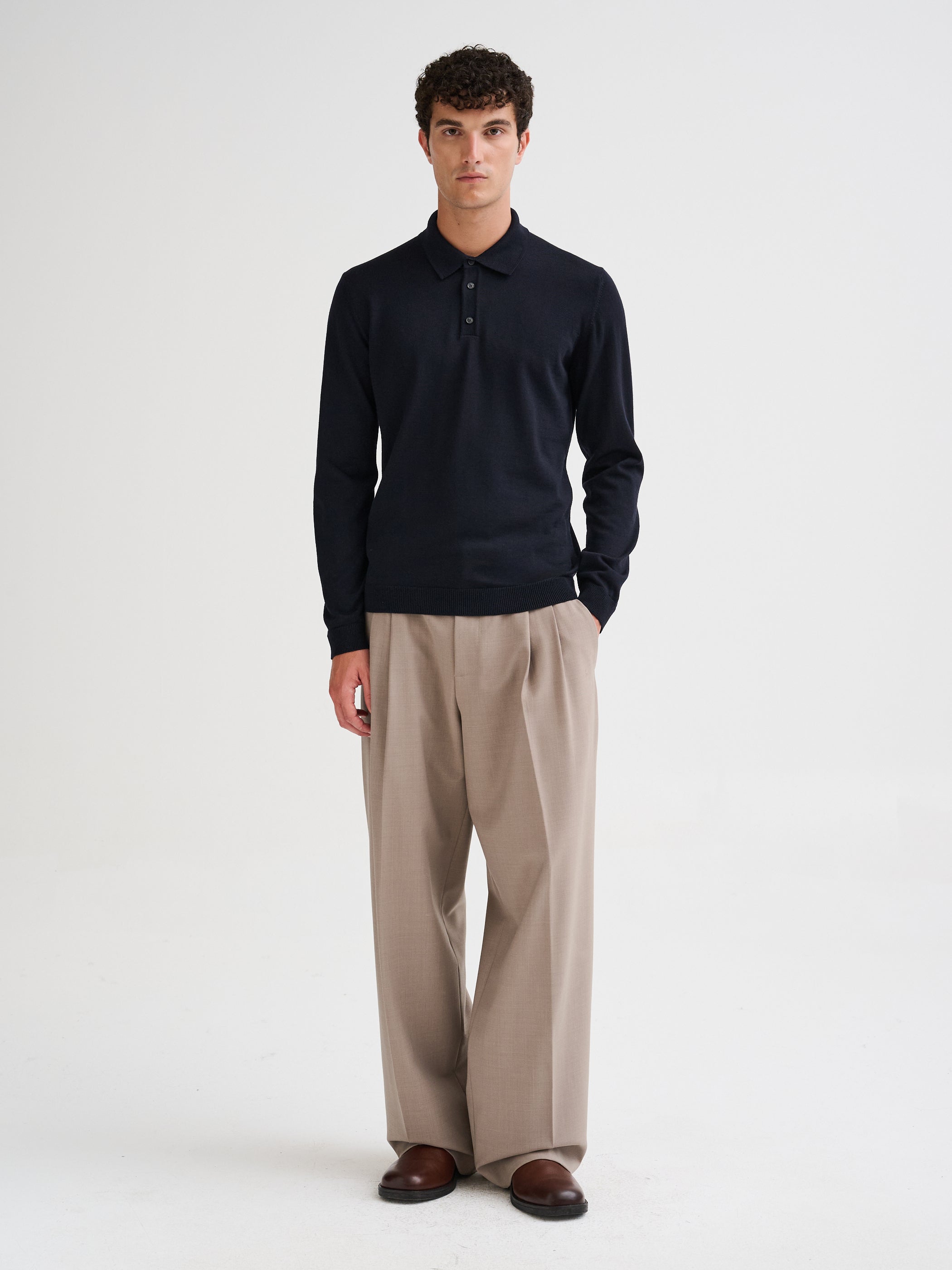 Merino wool polo