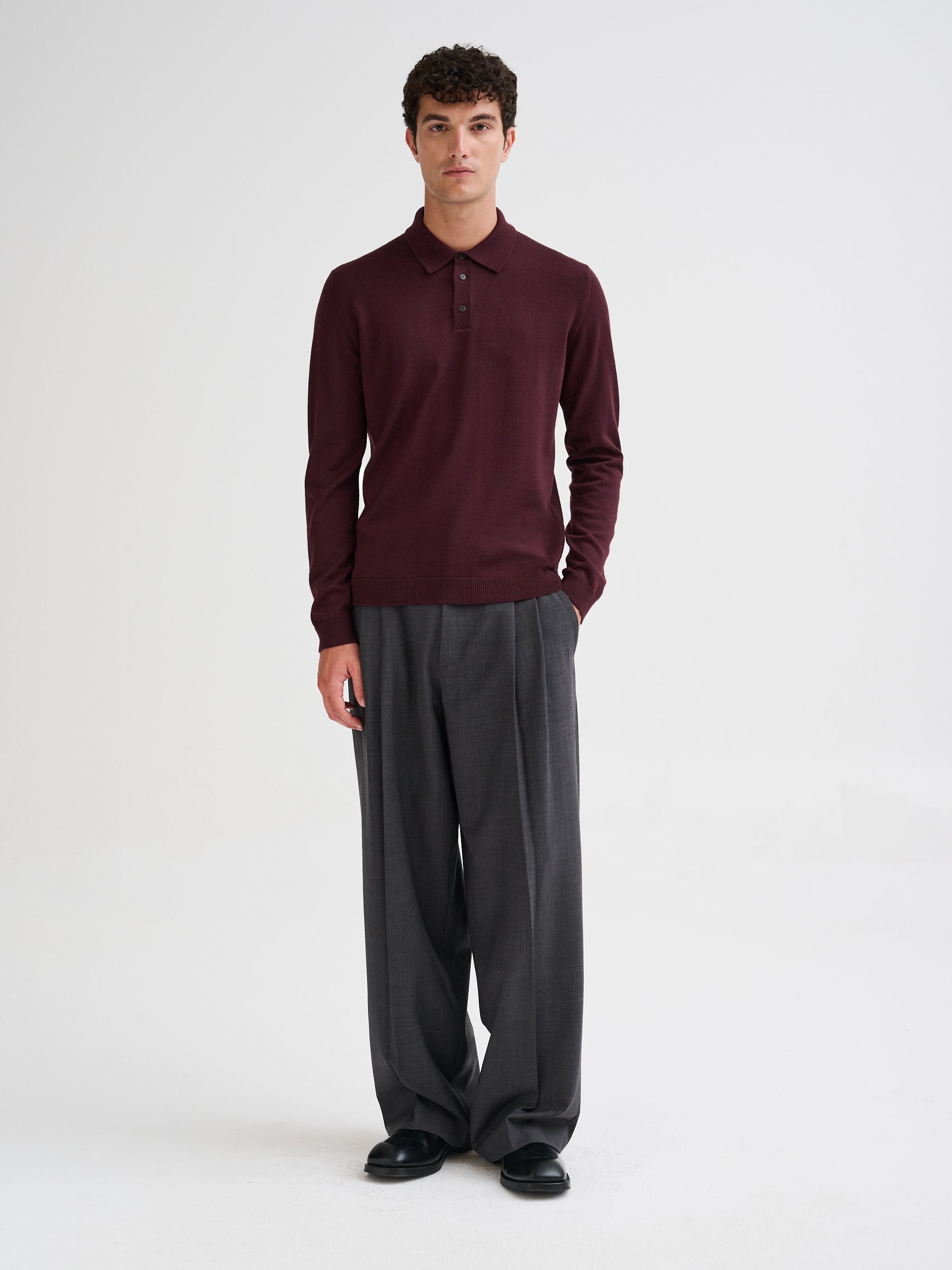 Merino wool polo