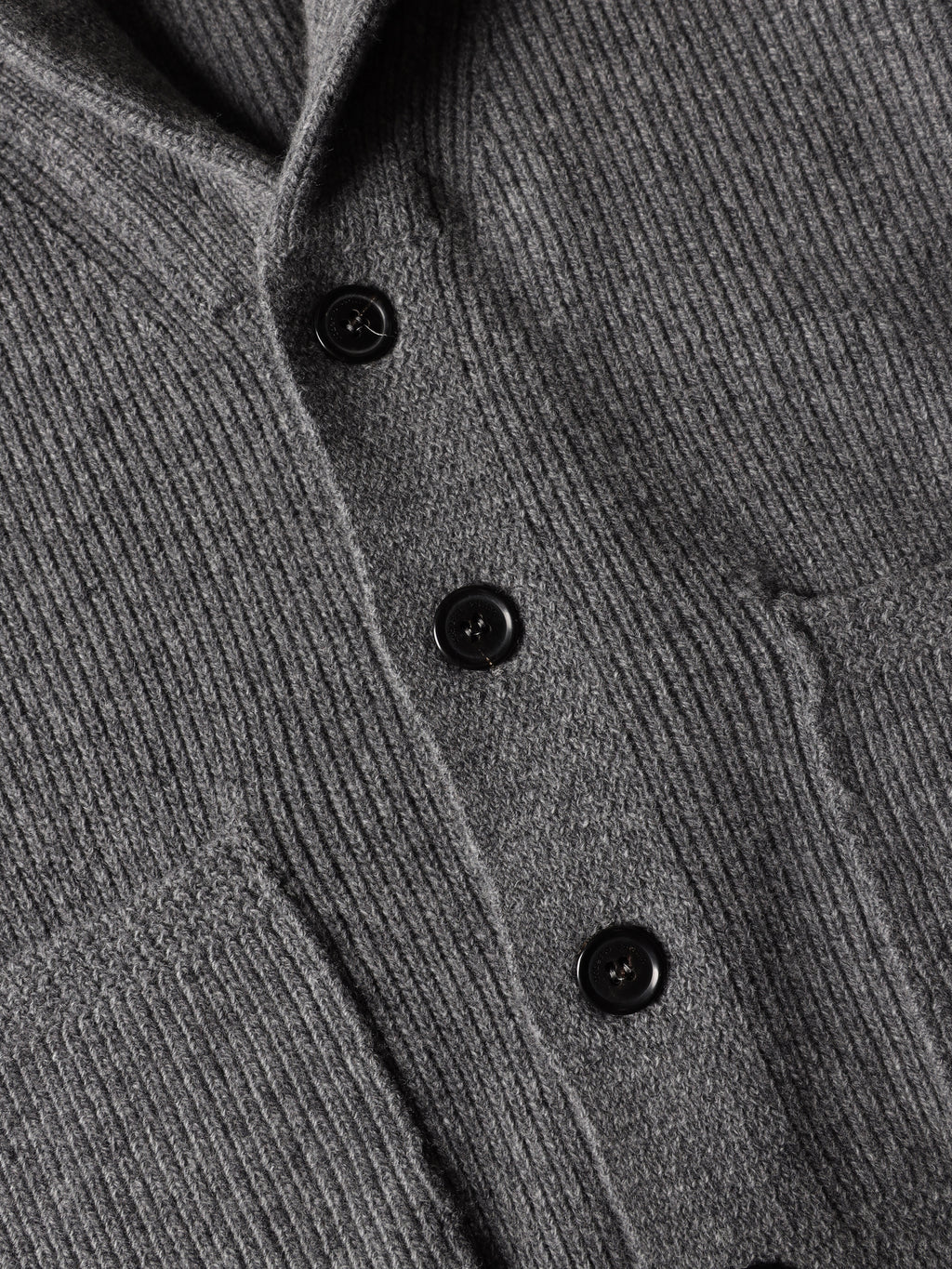 Ribbed shawl-collar knit jacket