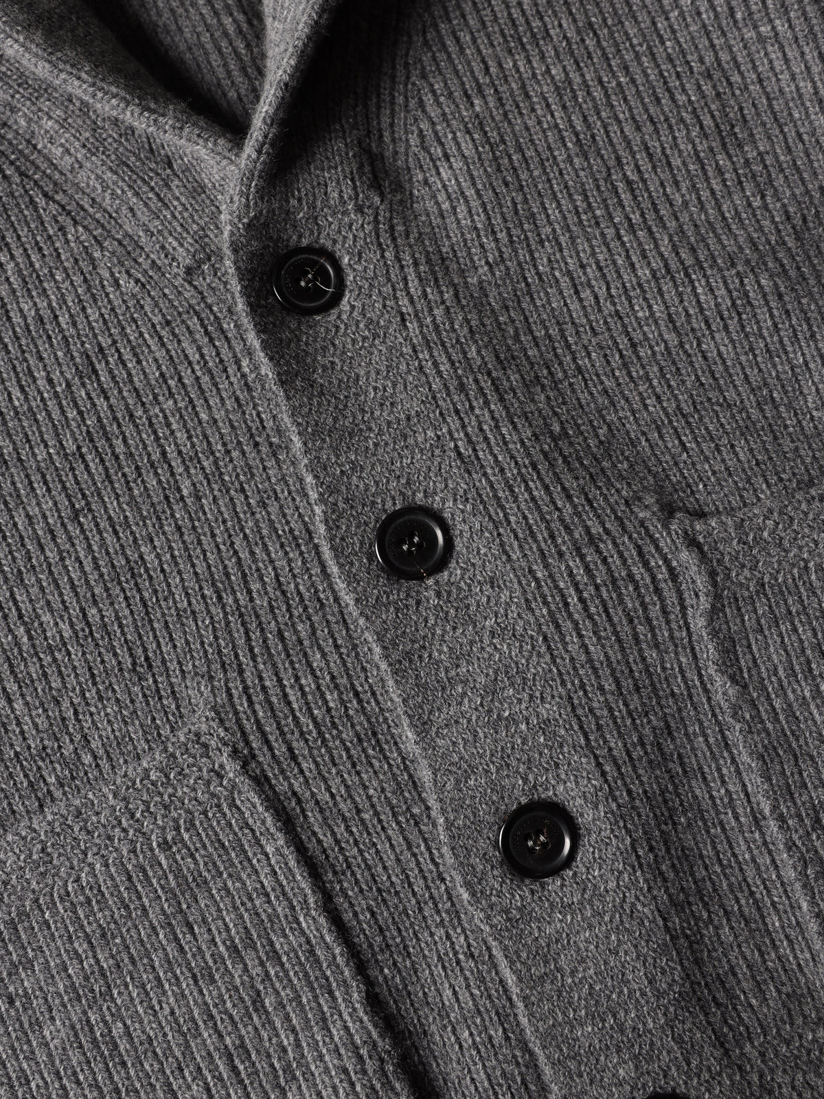 Ribbed shawl-collar knit jacket