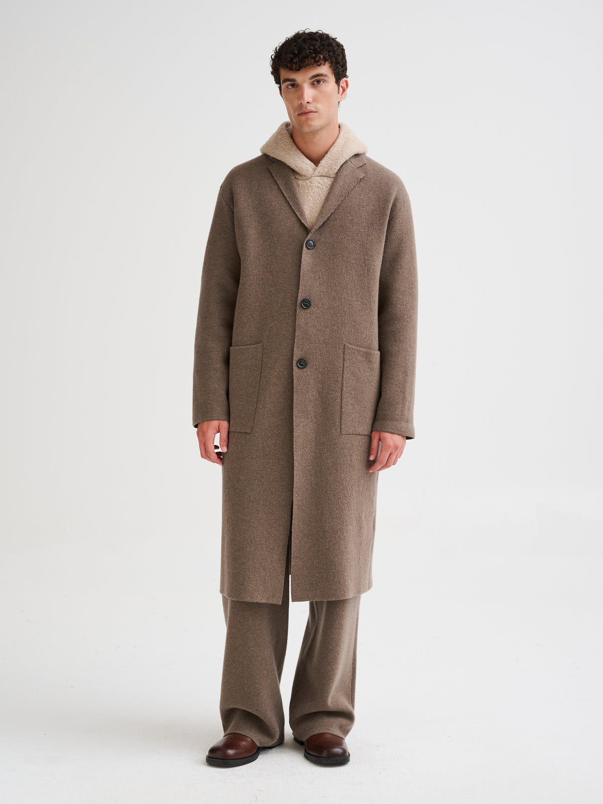 Long knit coat