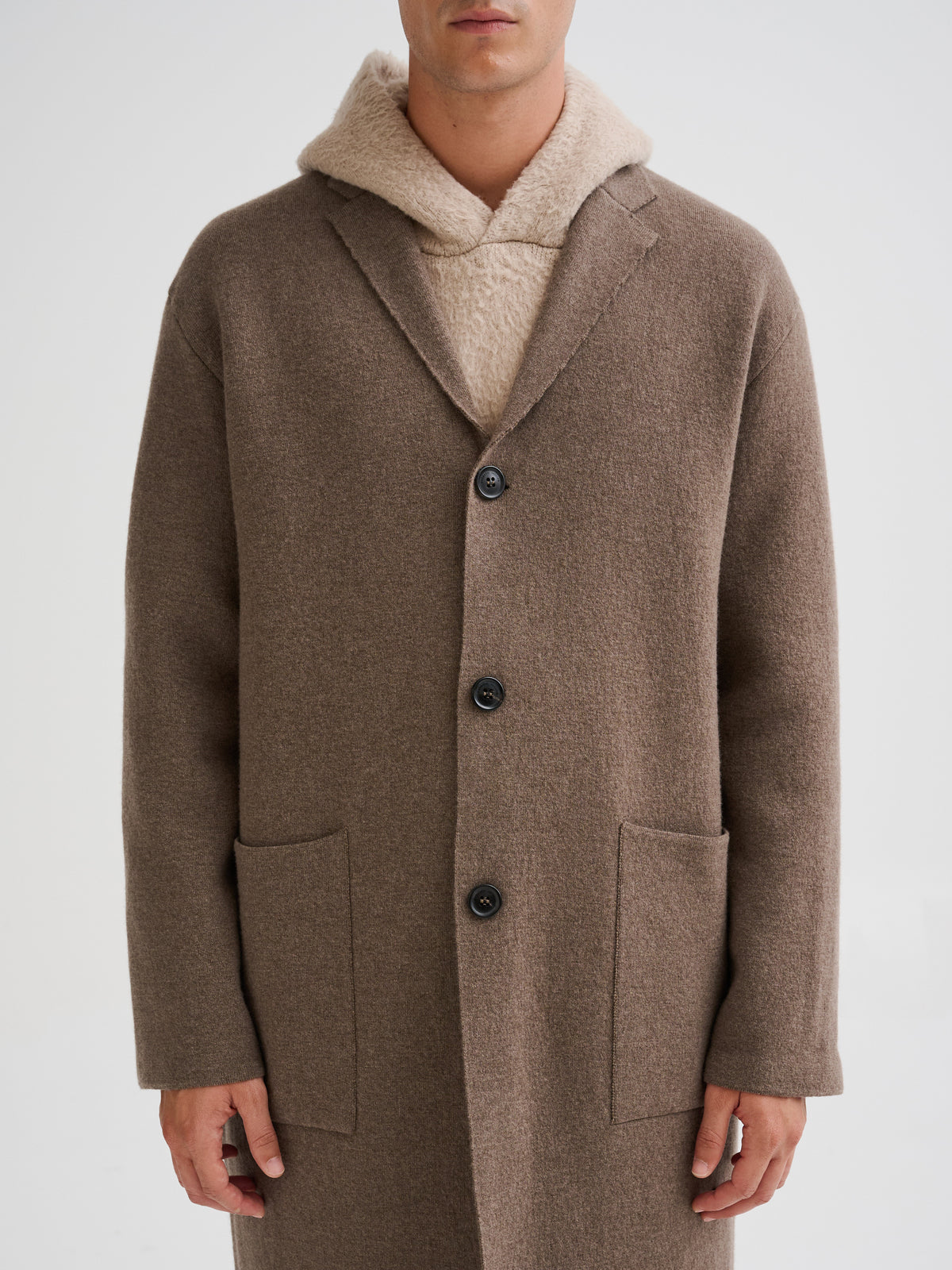 Long knit coat