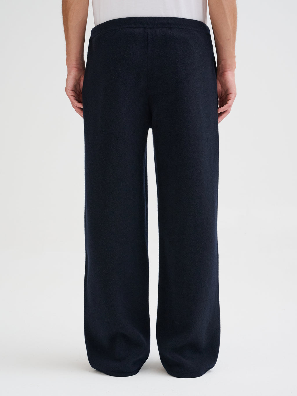 Wide-leg knit trousers