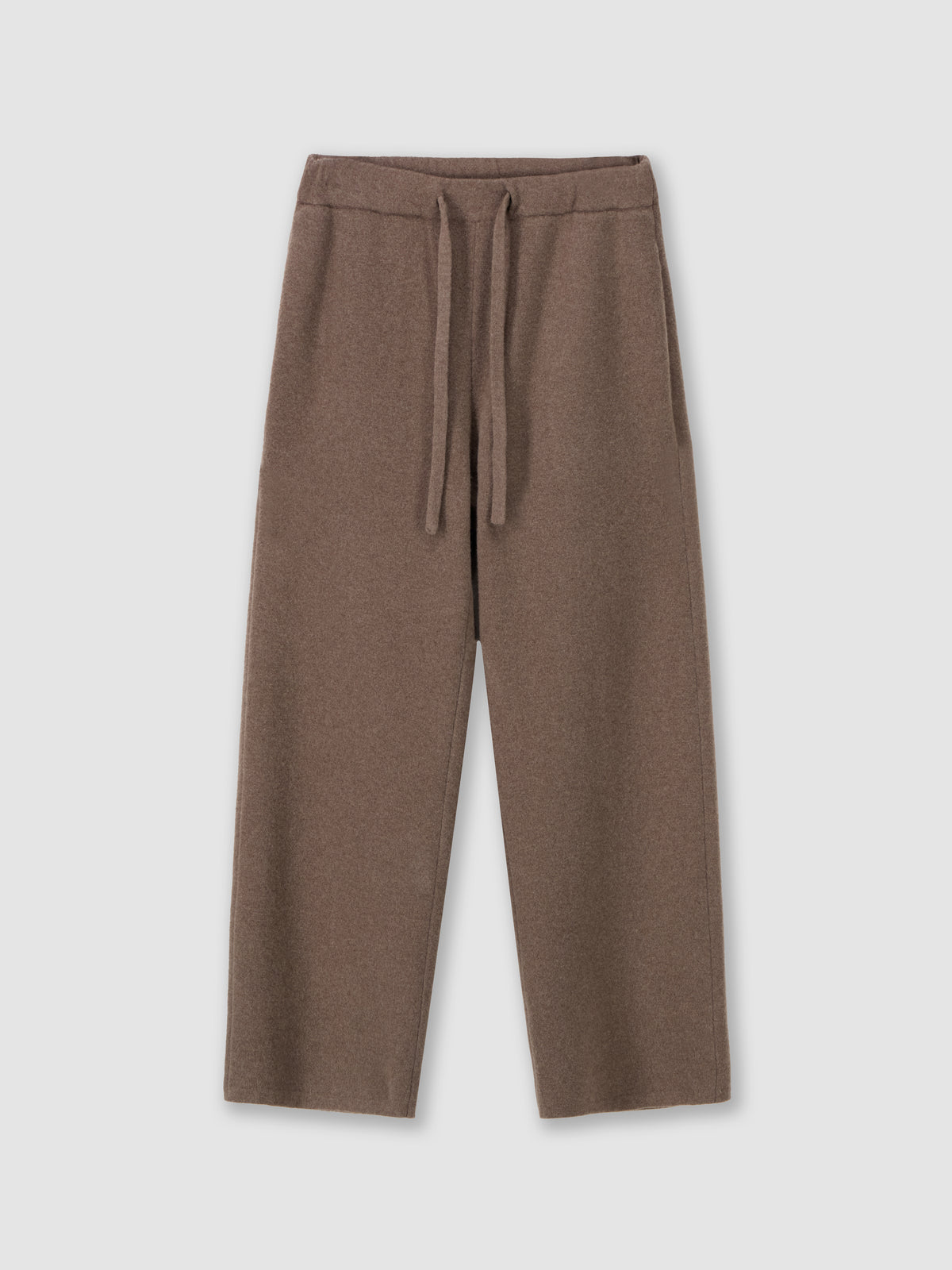 Wide-leg knit trousers
