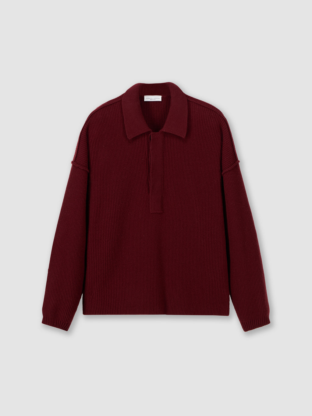 Oversized ribbed polo