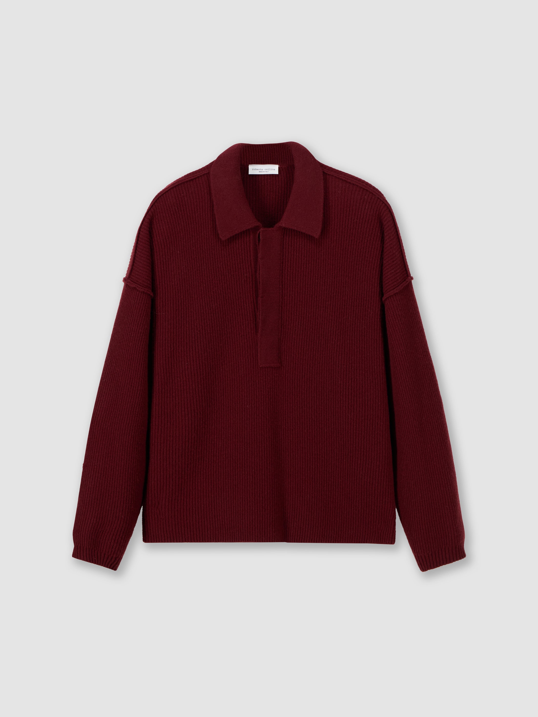 Oversized ribbed polo