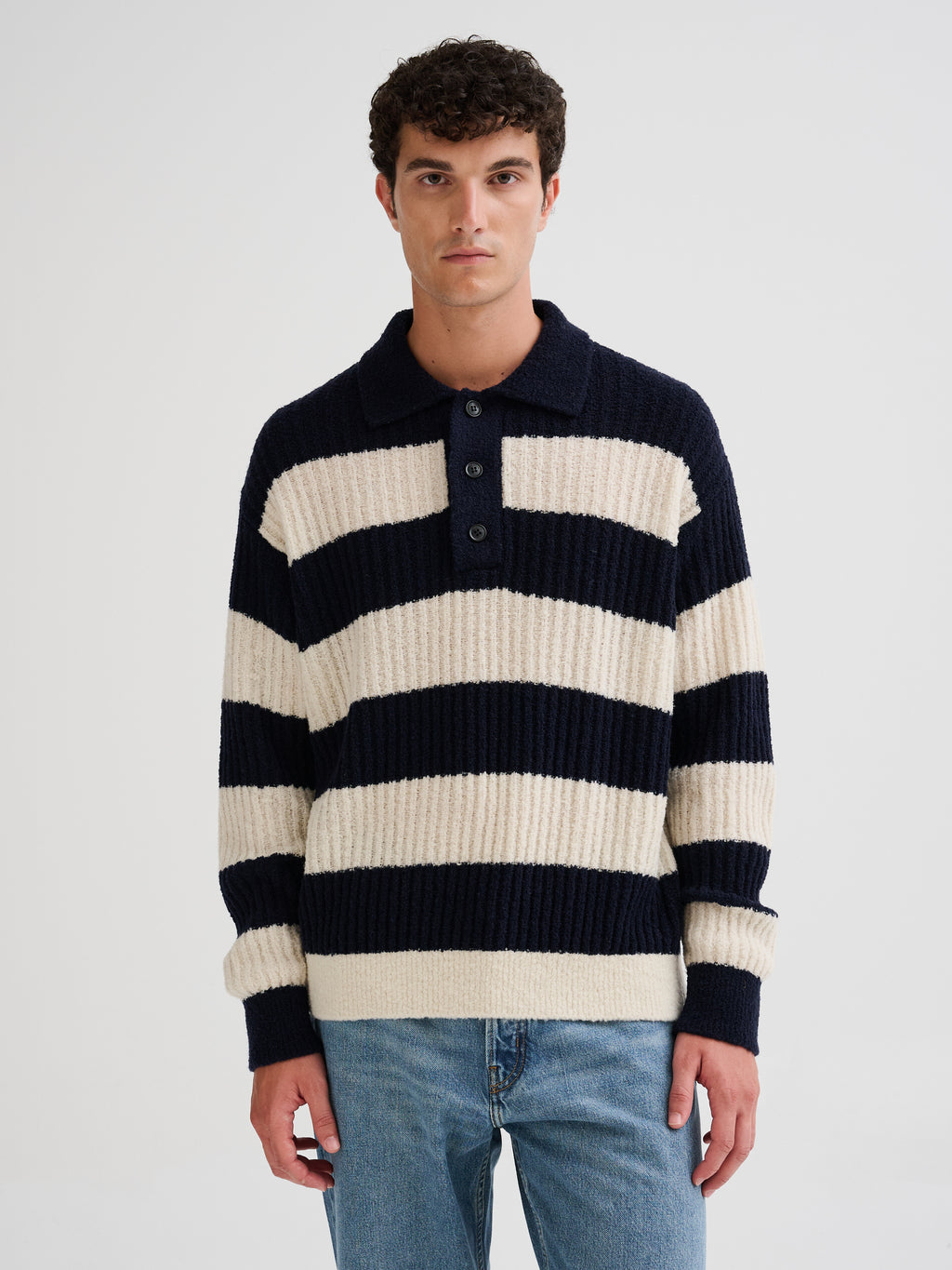 Ribbed marinière polo