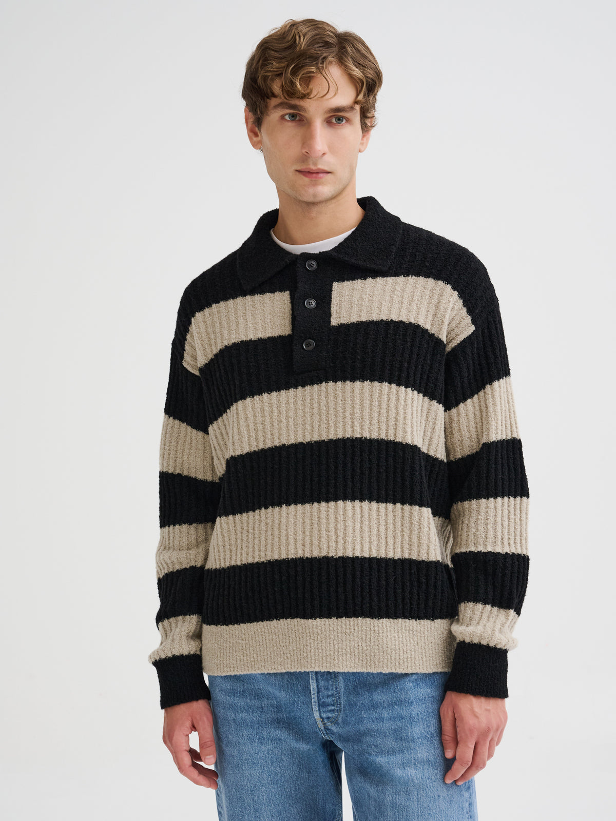 Ribbed marinière polo