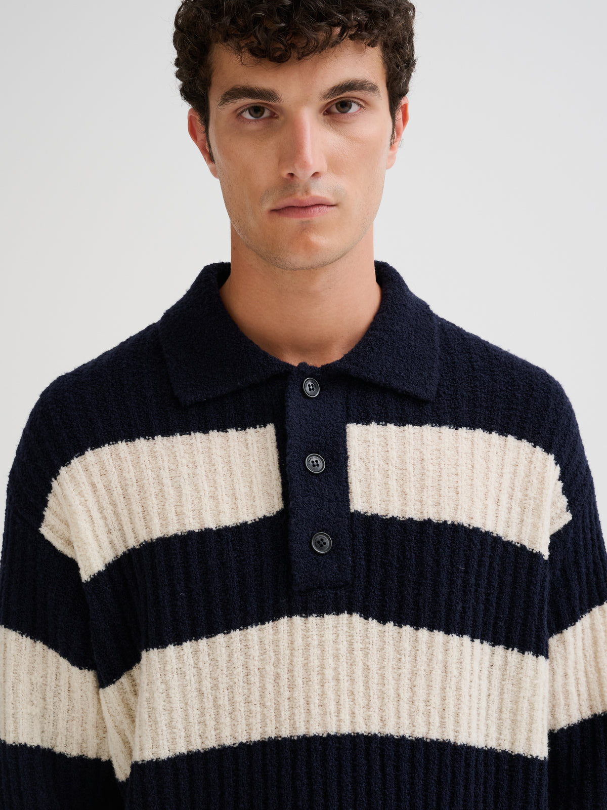 Ribbed marinière polo