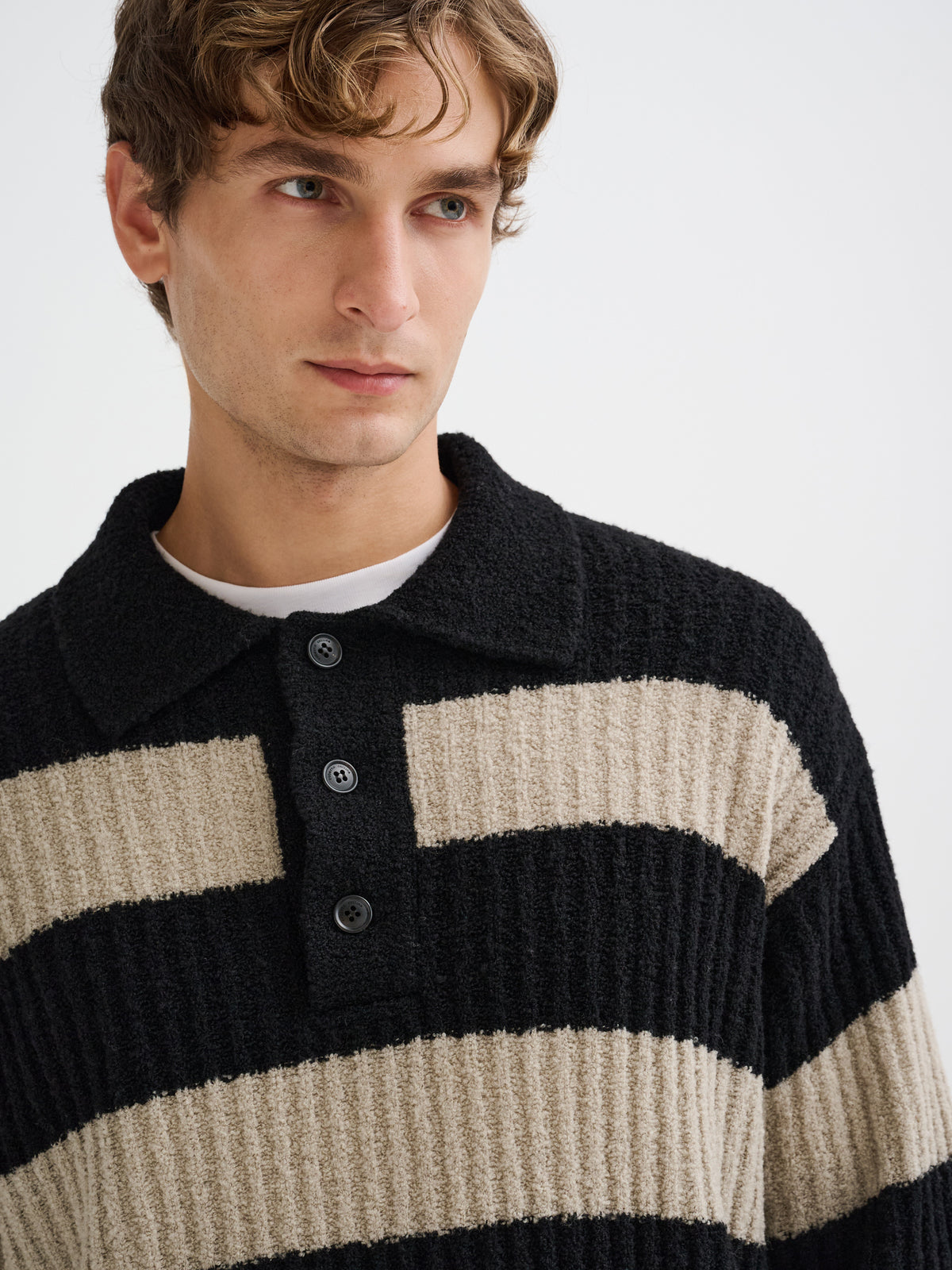 Ribbed marinière polo