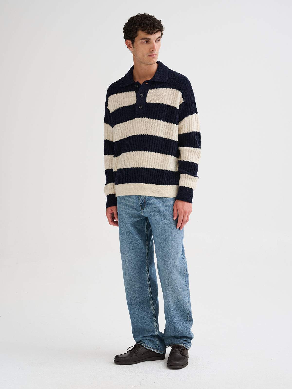 Ribbed marinière polo