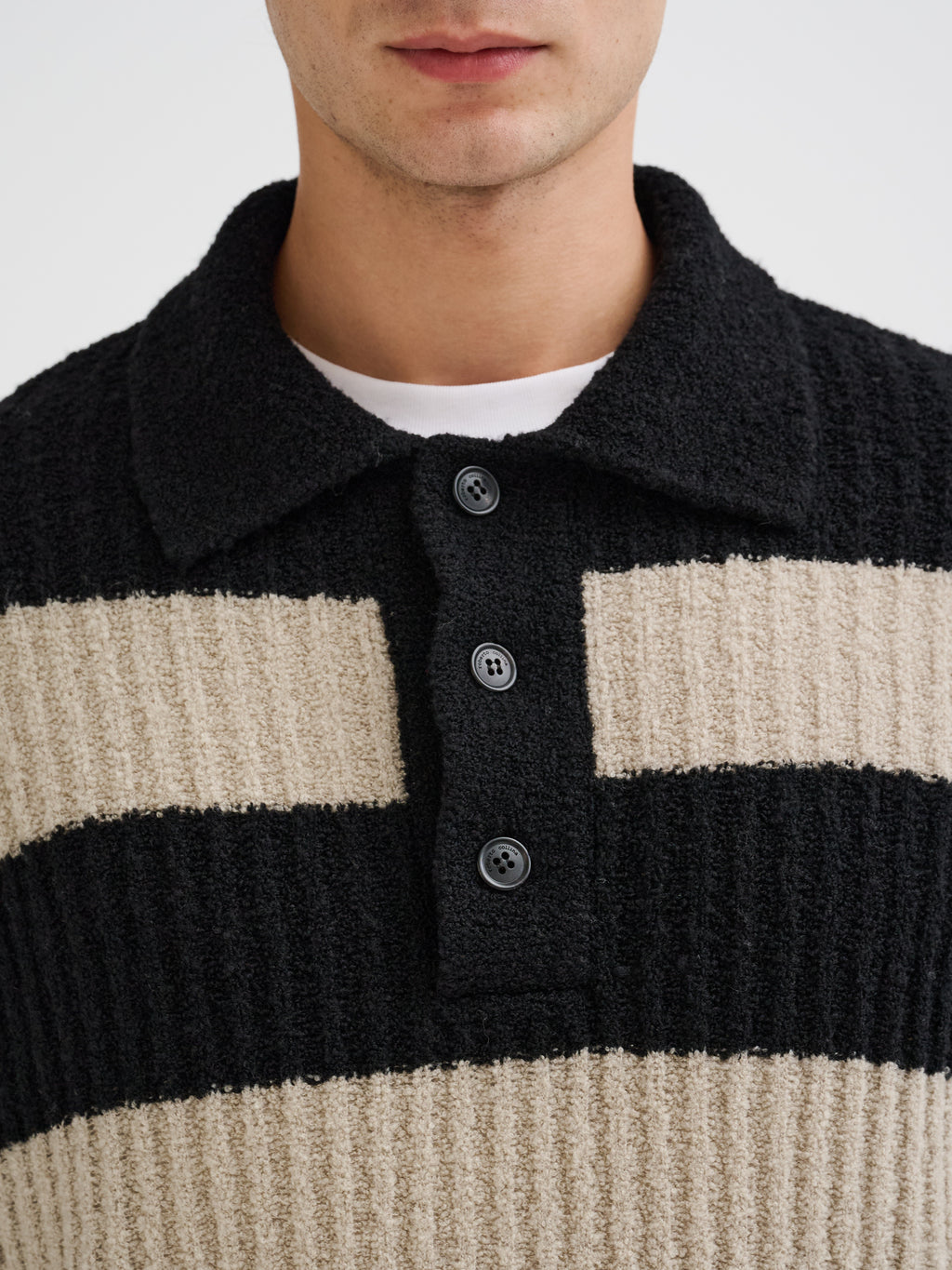 Ribbed marinière polo