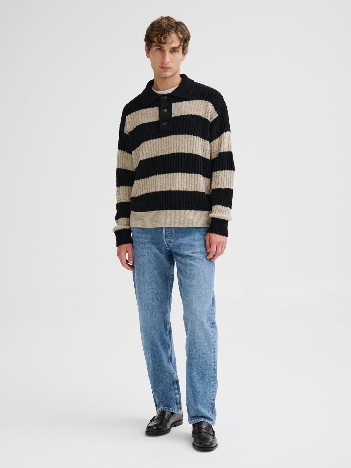 Ribbed marinière polo