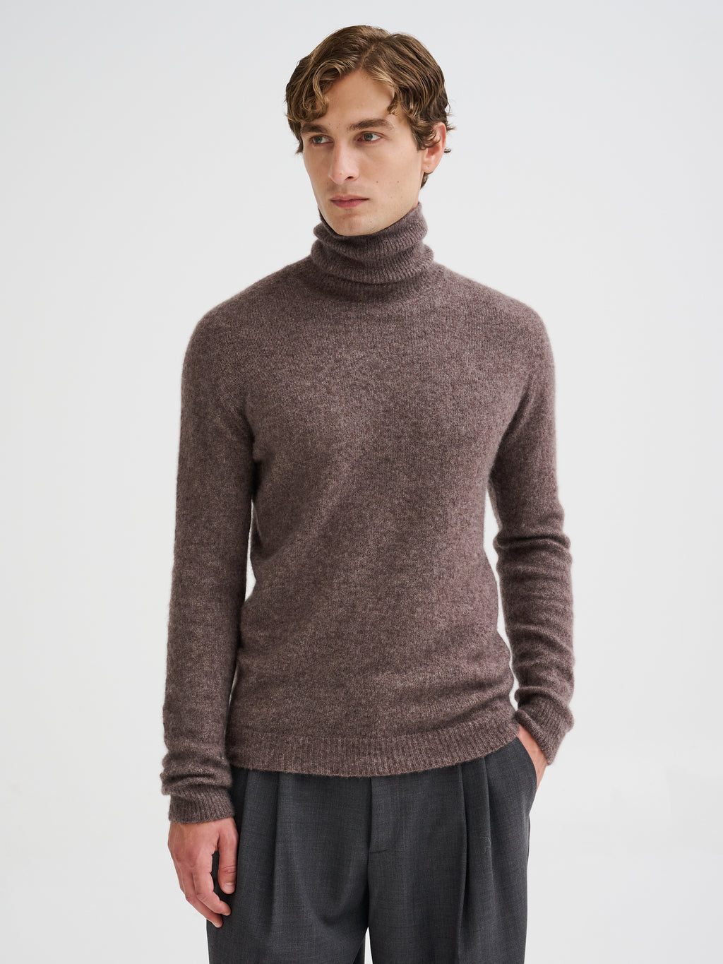 Cashmere and silk turtleneck