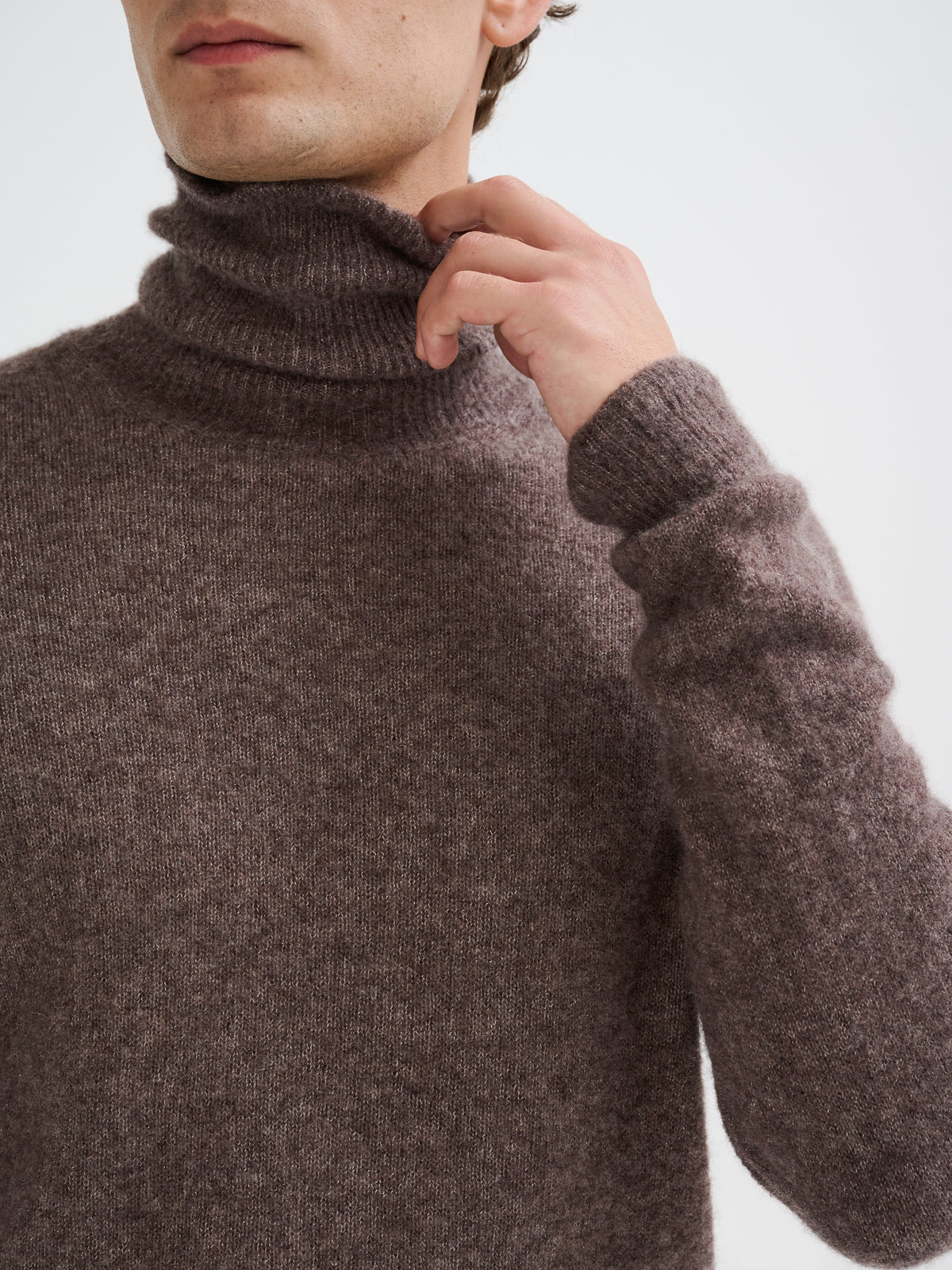Cashmere and silk turtleneck