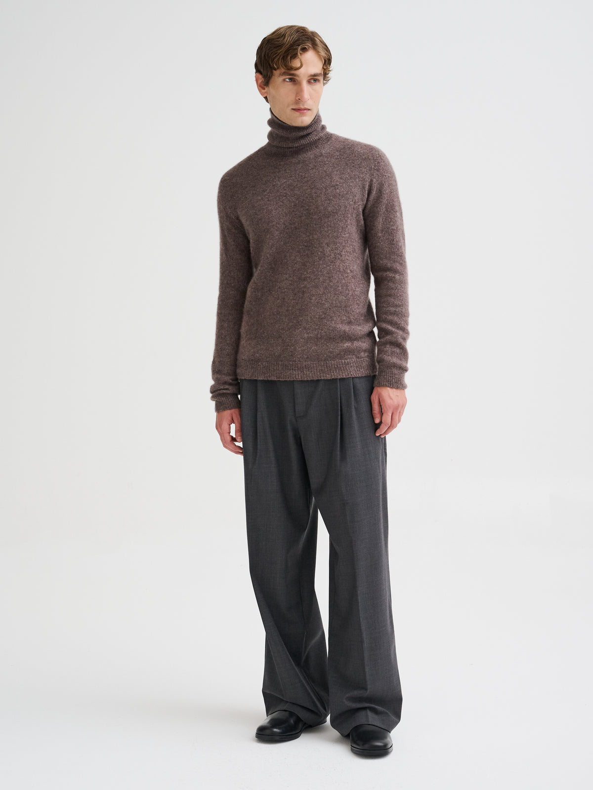 Cashmere and silk turtleneck