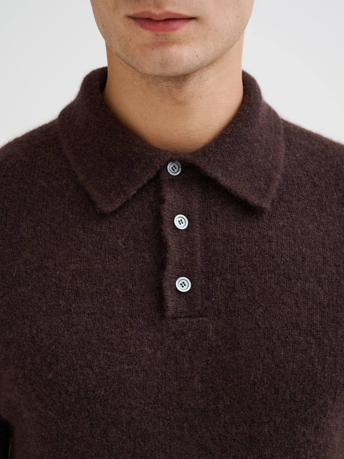 Cashmere and silk polo