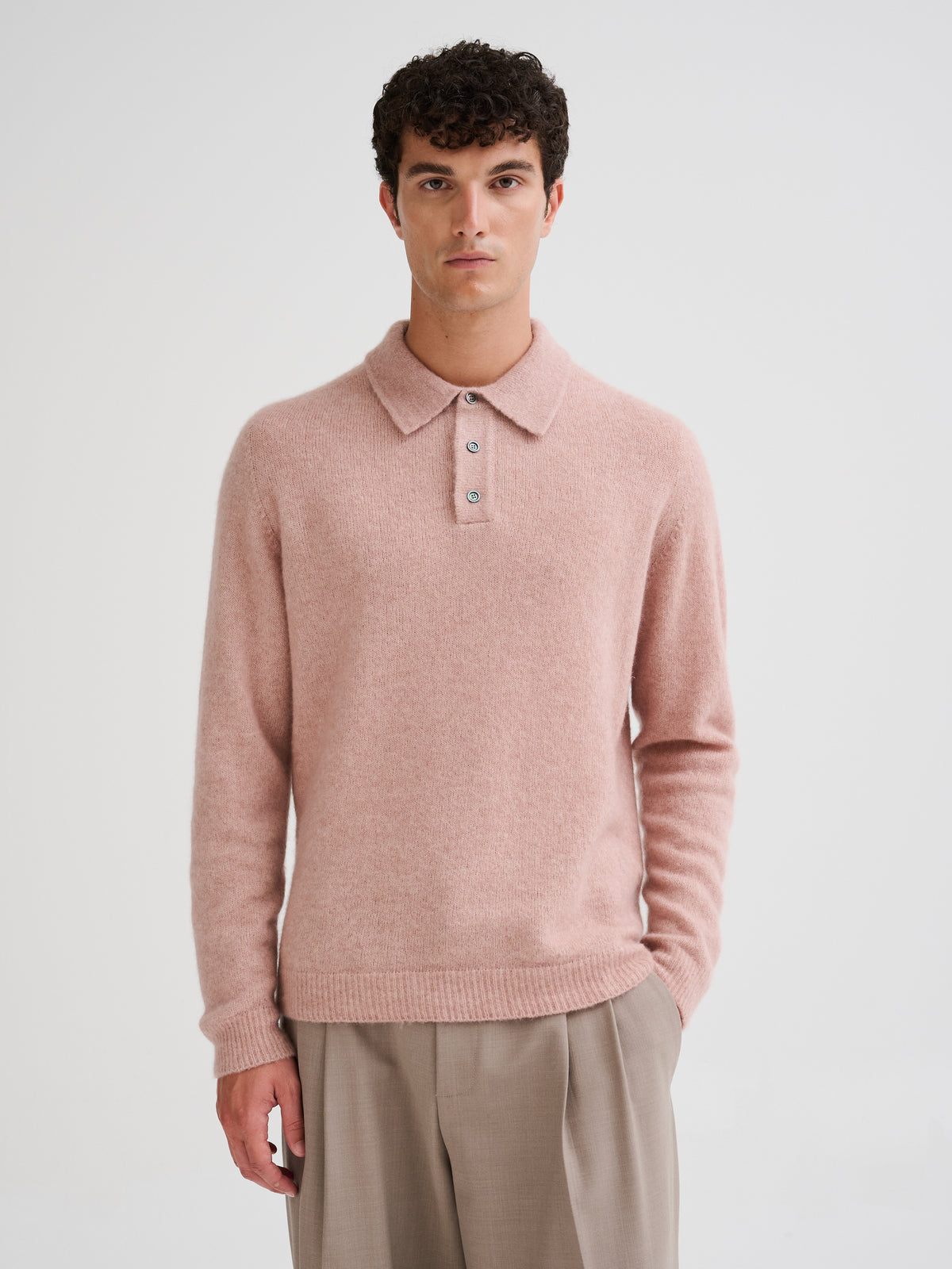 Cashmere and silk polo