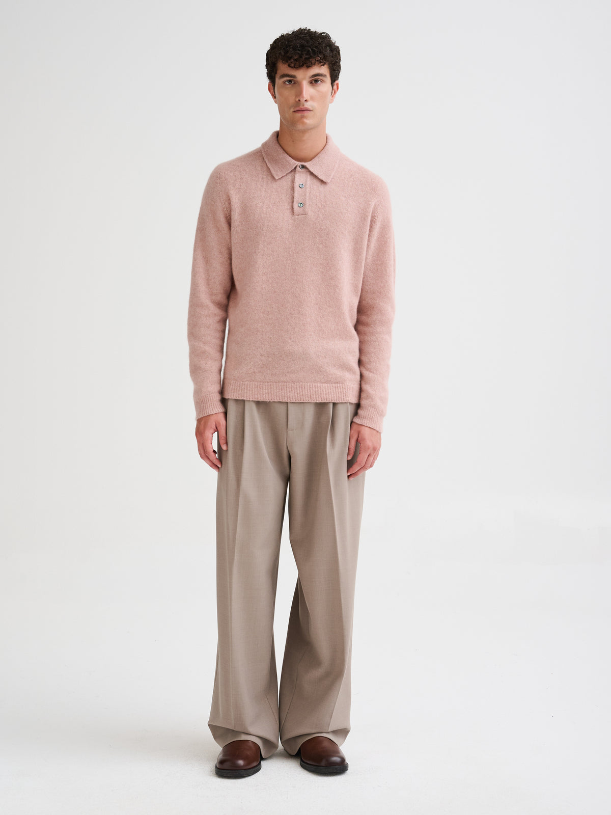 Cashmere and silk polo