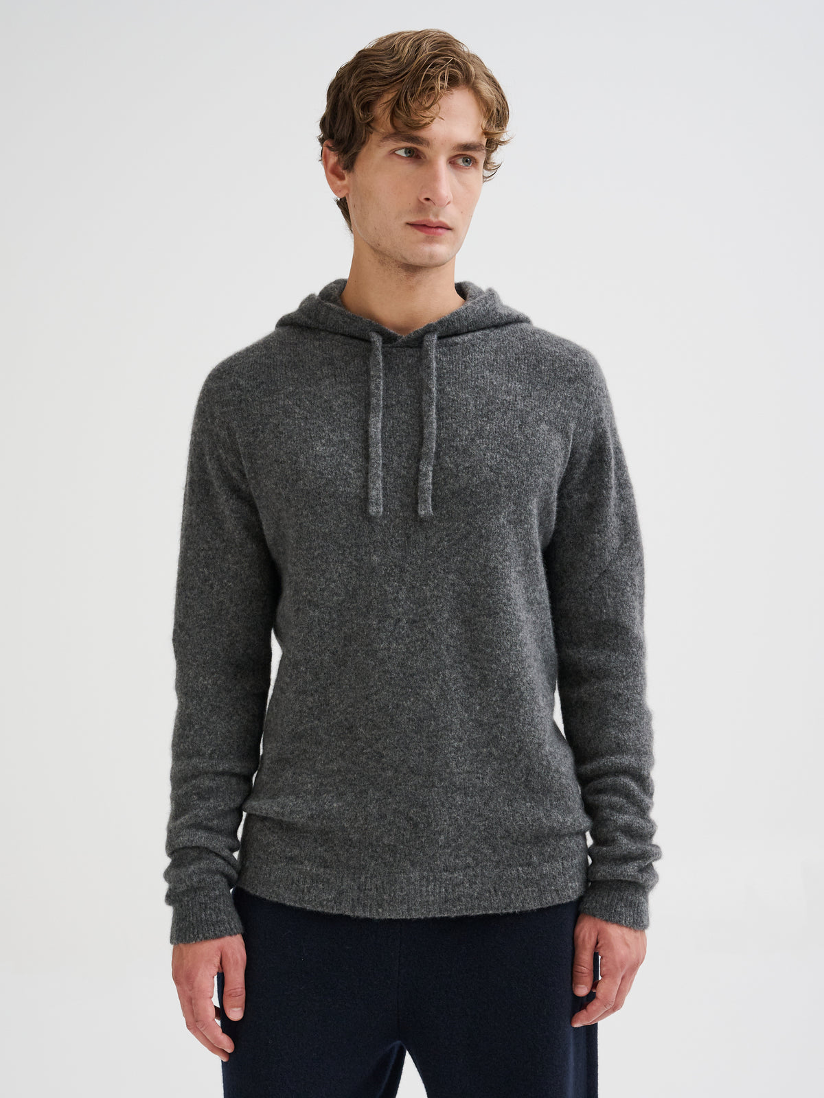 Cashmere and silk hoodie