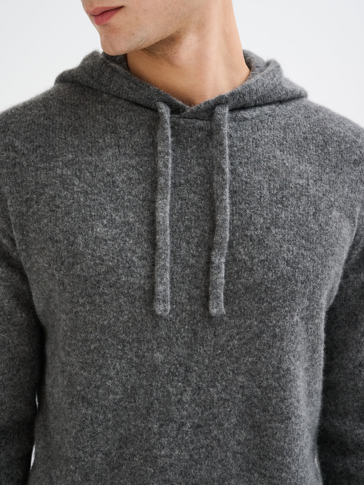 Cashmere and silk hoodie