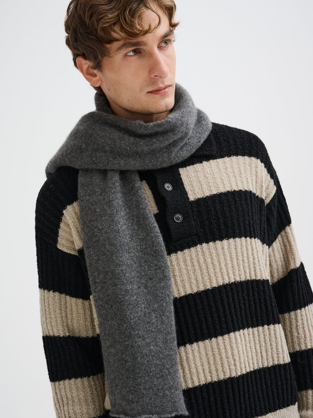 Silk and cashmere scarf
