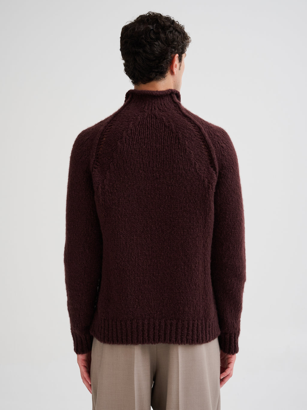 Cashmere and silk mock-neck sweater