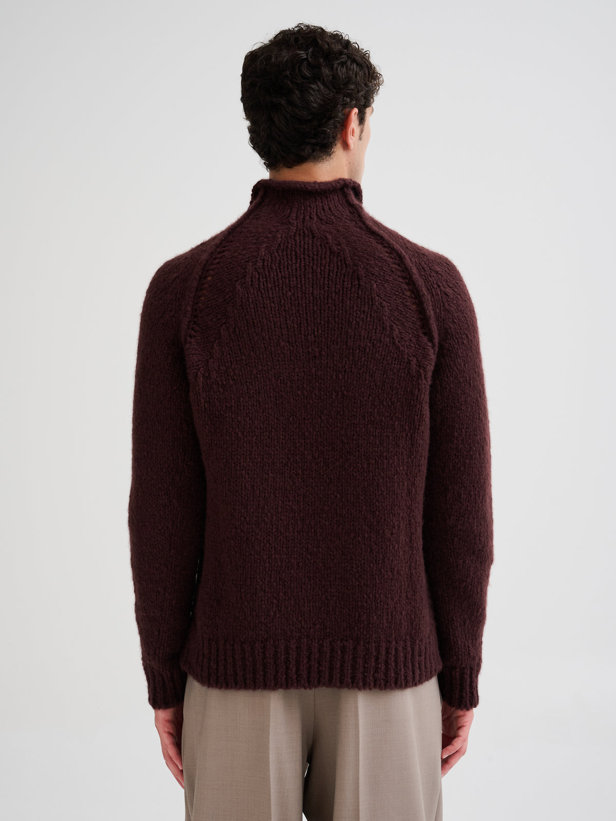Cashmere and silk mock-neck sweater