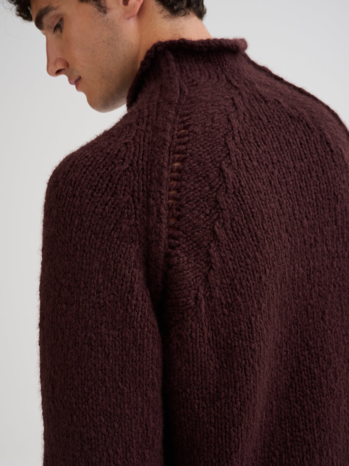 Cashmere and silk mock-neck sweater