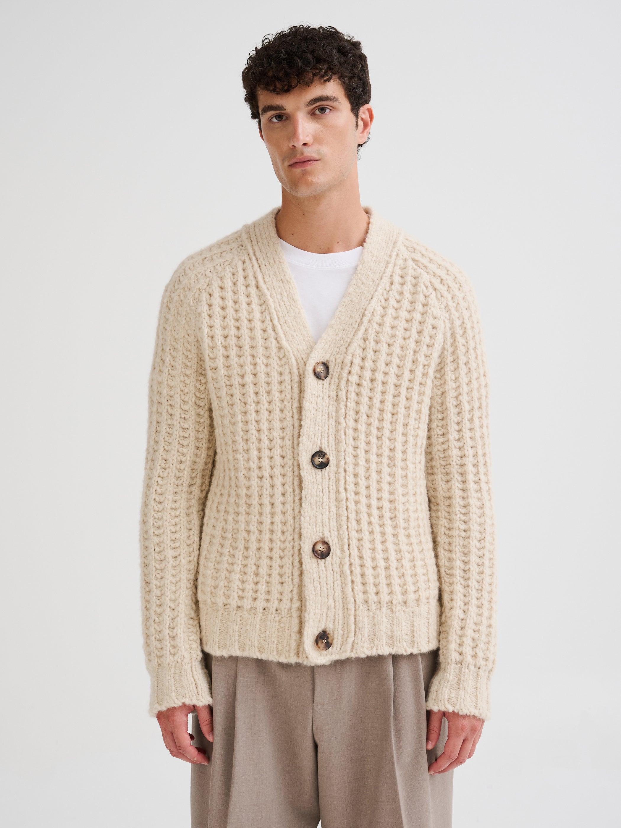 Cashmere and silk cardigan