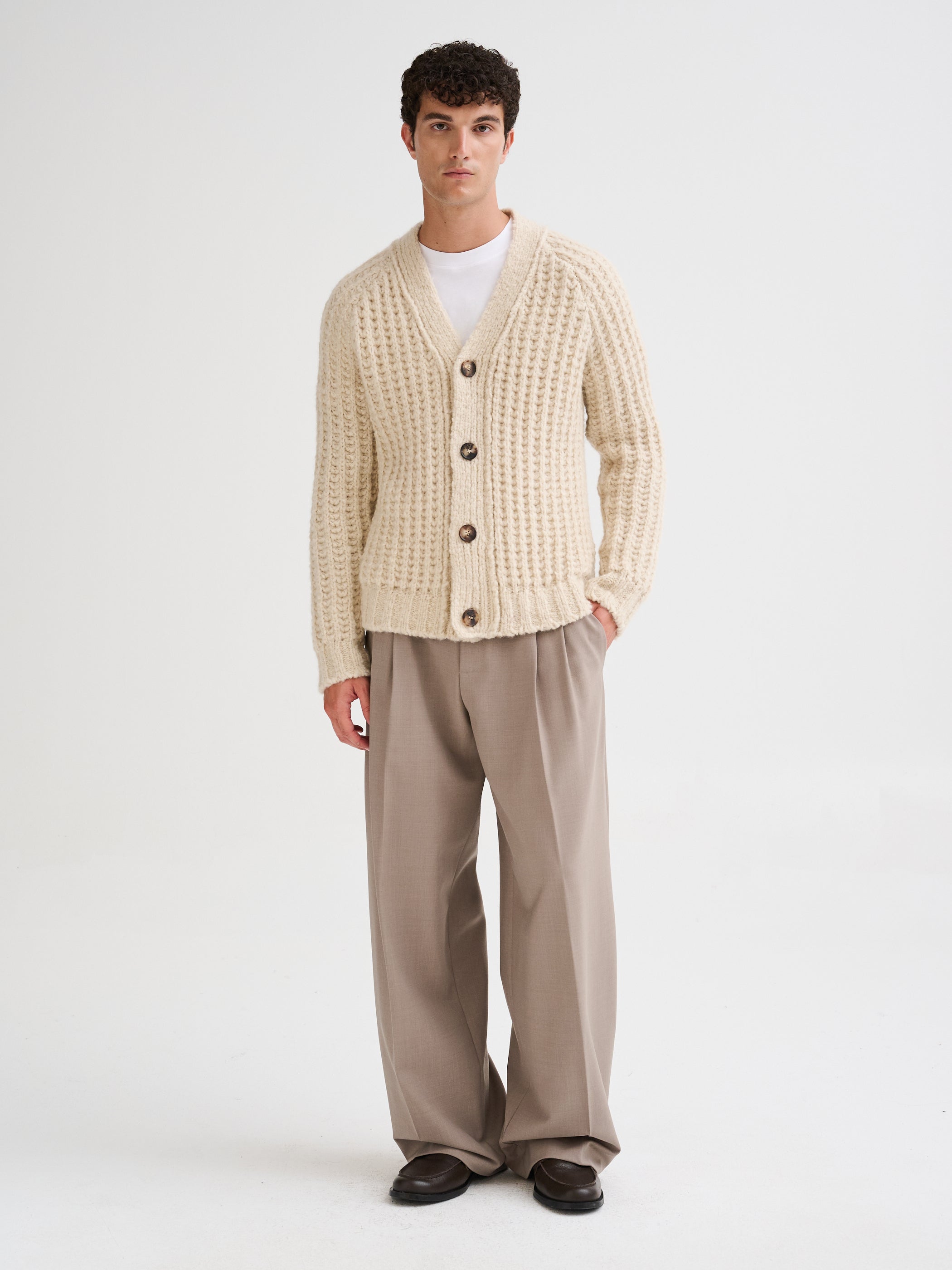 Cashmere and silk cardigan
